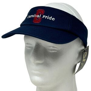 Carnival Cruise Lines Pride Visor Hat Cap Blue The Fun Ship Travel Strapback